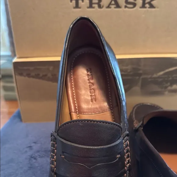 Trask Men's Leather Loafers - Dark Brown.