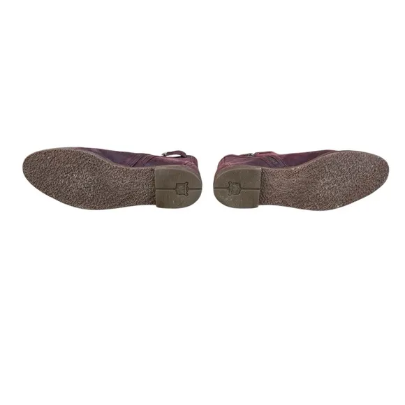 Trask Women Aubrey Suede Ankle Chukka Boots Bootie Maroon Shoes Chukka Zip 9.5M