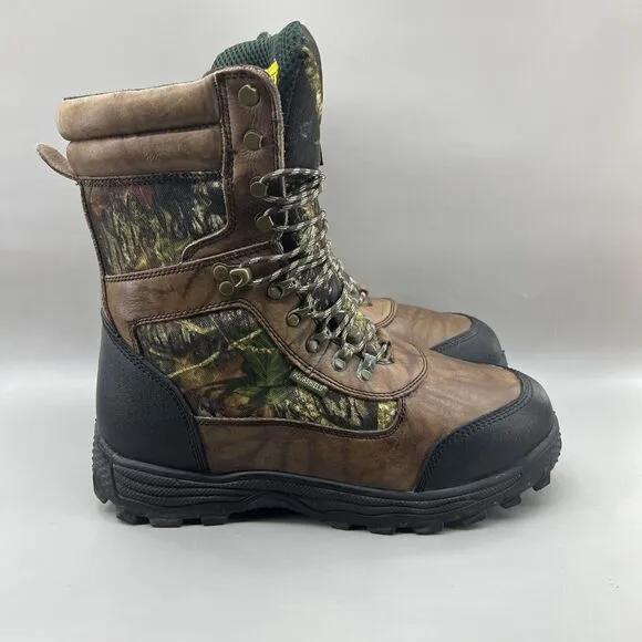 Trekker 2000 Gram Thinsulate Hunting Boots Men's Size 11 W Brown Green Camo High