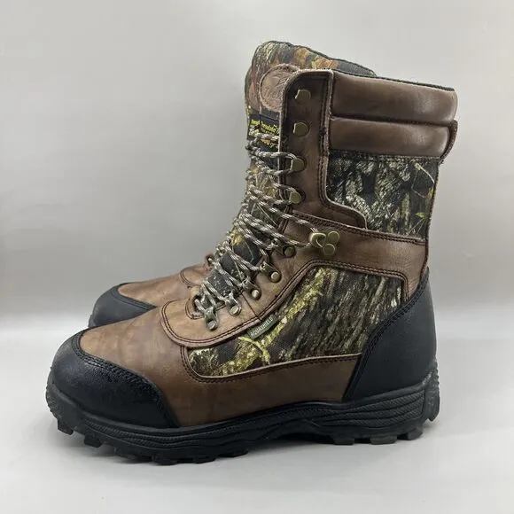 Trekker 2000 Gram Thinsulate Hunting Boots Men's Size 11 W Brown Green Camo High