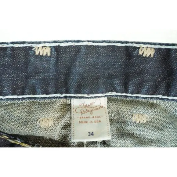 True Religion Brand Jeans Men’s 34 | Dark Wash Straight Leg | Made in USA