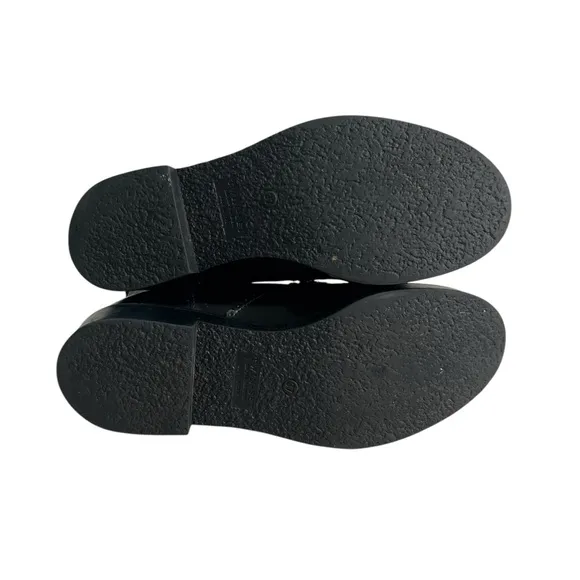 Twin-Set Size 37(6.5-7) 40mm Black Leather Chelsea Boots