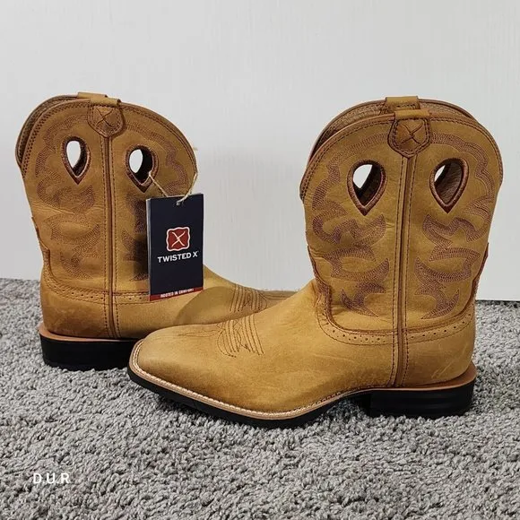 Twisted X Boots Ladies  9&quot; Ruff Stock Honey &amp; Honey WRS0037 Women's Size 8.5