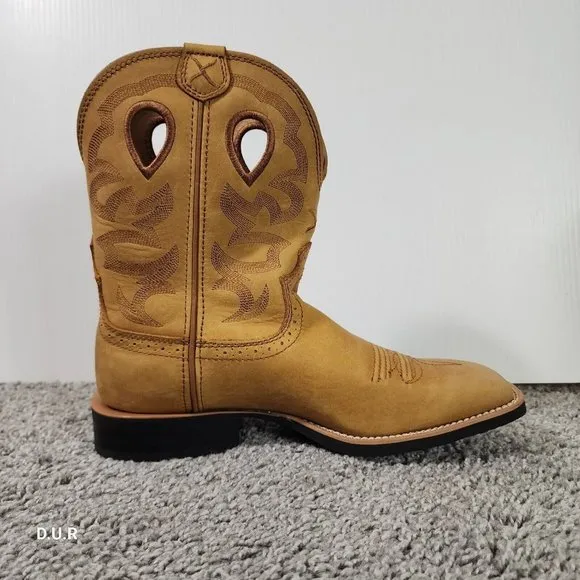 Twisted X Boots Ladies  9&quot; Ruff Stock Honey &amp; Honey WRS0037 Women's Size 8.5