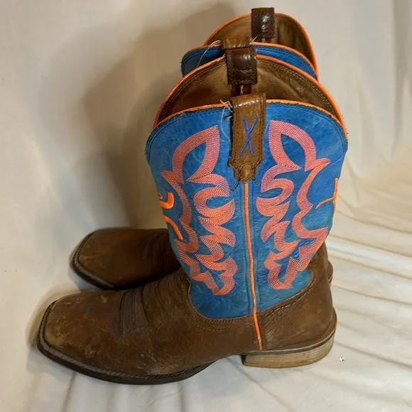 Twisted X Brown and Blue Cowboy Boots