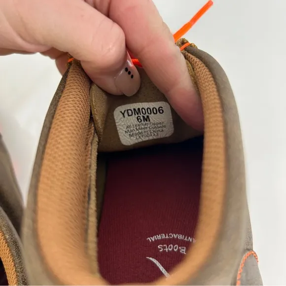 Twisted X Brown and Orange Chukka Boots with Moccasin Stitching