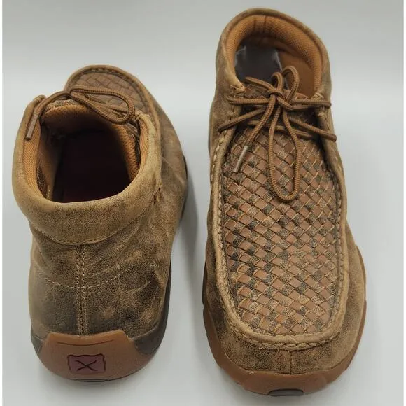 Twisted X Chukka Boots Mens 11.5M Shoes Driving Moc Bomber Weave Western MDM0033
