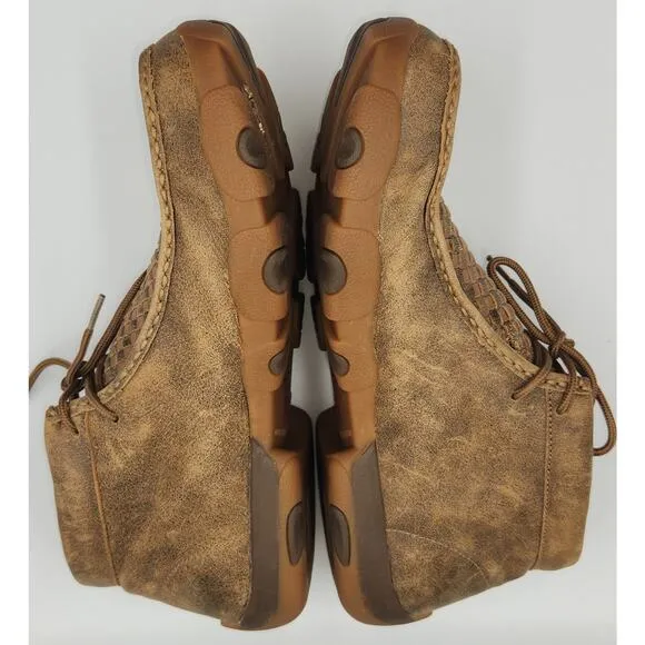 Twisted X Chukka Boots Mens 11.5M Shoes Driving Moc Bomber Weave Western MDM0033