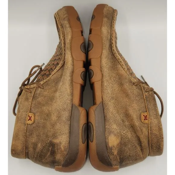 Twisted X Chukka Boots Mens 11.5M Shoes Driving Moc Bomber Weave Western MDM0033