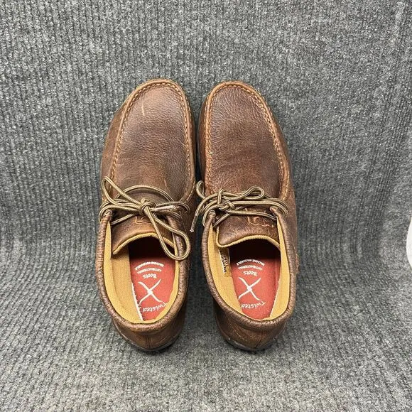 Twisted X Driving Mocs Chukka Boots Brown Leather Shoes Mens Size 10 M