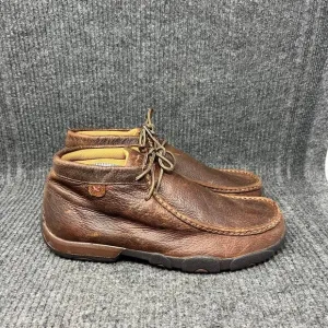 Twisted X Driving Mocs Chukka Boots Brown Leather Shoes Mens Size 10 M