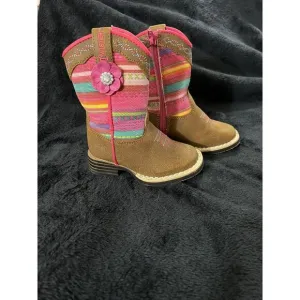 Twister Camilla Toddler Girls Western Cowgirl Square Toe‎ Boots Size 4