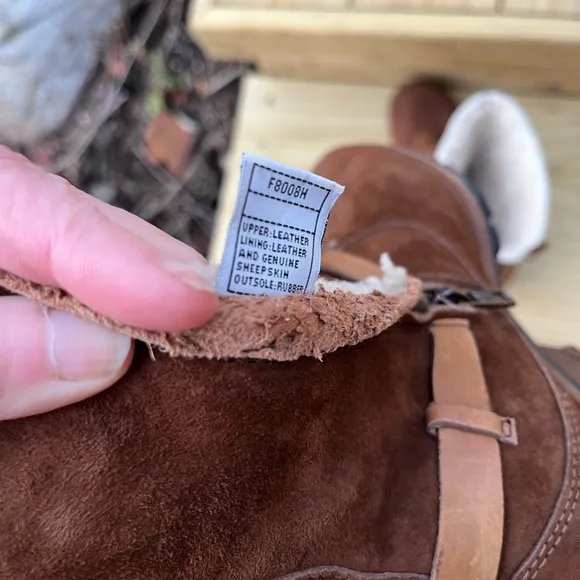 UGG Australia 5604 Brown Endell Harness Biker Surde Shearling boots