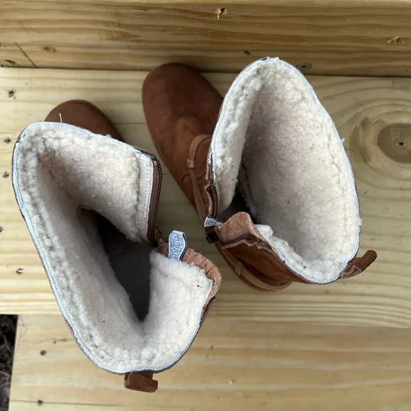 UGG Australia 5604 Brown Endell Harness Biker Surde Shearling boots