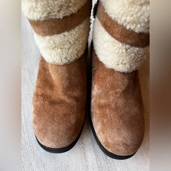 UGG Australia‎ Blayre II Suede Shearling Boots in Chestnut Women’s Size 7