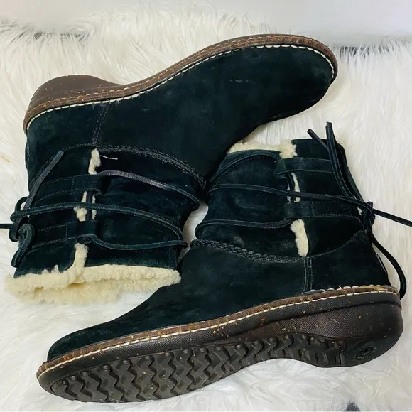 UGG Australia La Jolla Boots Cork Women's Black Sz-9