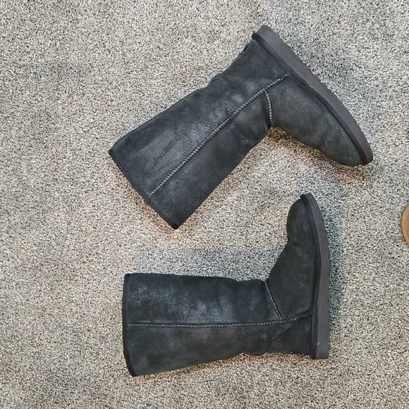 Ugg Australia Women 5804 Leather Tall Sheepskin Boots shoes sz 7