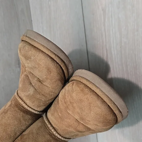 Ugg Big Girl Kids 3280K Ankle Leather Bow boots shoes sz 3
