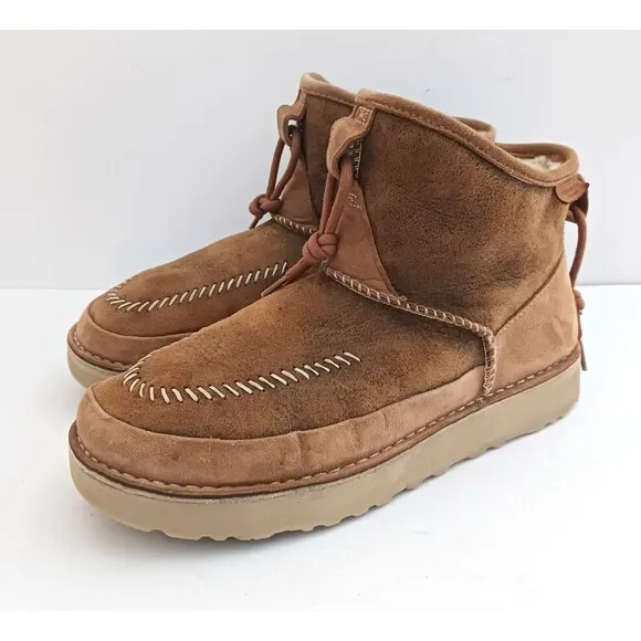 UGG Campfire Crafted Regenerate Boot Goat Suede Sheepskin Lined EU 42 Mens 9