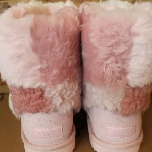 UGG Classic Short PATCHWORK‎ FLUFF Boots NEW!