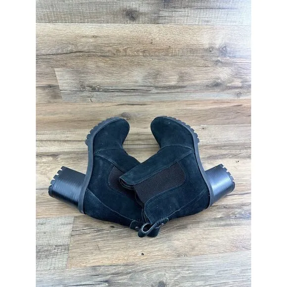 UGG Hazel Women's Waterproof Chelsea Ankle Boots Black Size 10 lightly u…