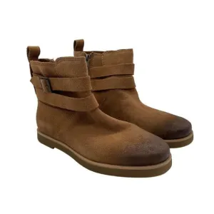 UGG Josefene Tan Suede Ankle Boots Womens Sz 7.5 Distressed Buckle Gorpcore