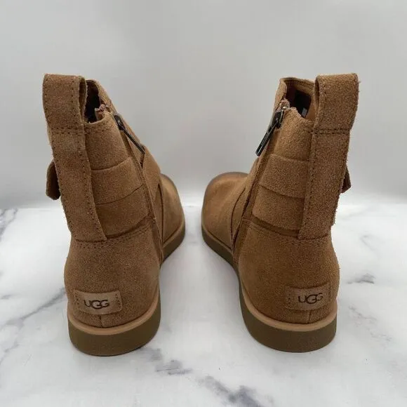 UGG Josefene Tan Suede Ankle Boots Womens Sz 7.5 Distressed Buckle Gorpcore