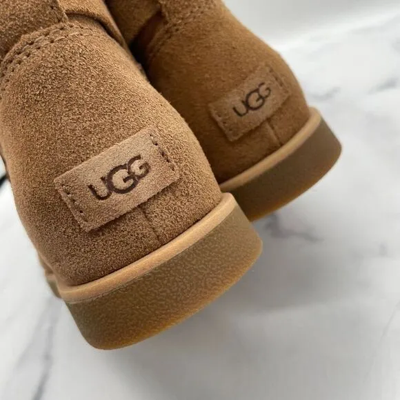 UGG Josefene Tan Suede Ankle Boots Womens Sz 7.5 Distressed Buckle Gorpcore