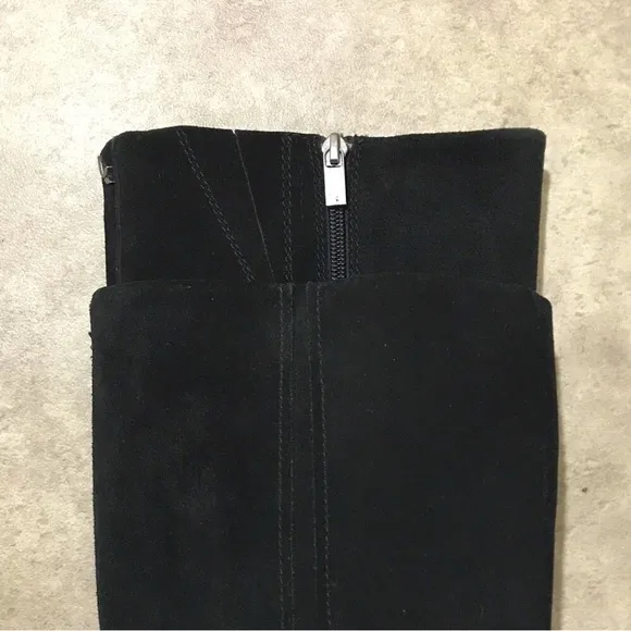 Ugg Koolaburra Madeley Tall Black Suede Heel Boots Size 7.5