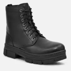 UGG Men's Ankle Lace Up Boots Vibram Soles &amp; Waterproof Black Leather