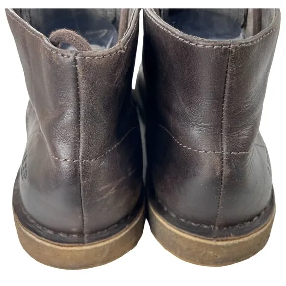 Ugg Men's Leighton Brown Leather Waterproof Crepe Sole Chukka Boots Sz 9M (3275)