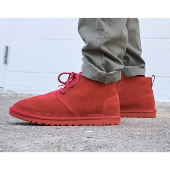 UGG Neumel Red Suede Chukka Ankle Boots Shoes Mens Size 13 New Fast Ship