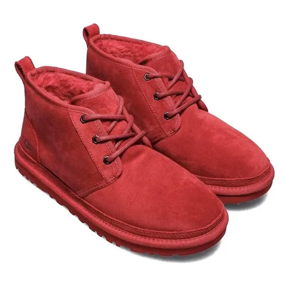 UGG Neumel Red Suede Chukka Ankle Boots Shoes Mens Size 13 New Fast Ship
