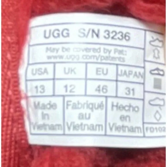 UGG Neumel Red Suede Chukka Ankle Boots Shoes Mens Size 13 New Fast Ship
