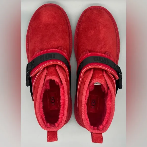 UGG Neumel Snapback Chukka Red Boots Sherpa Wool 1118570- Men’s Size 11 NEW