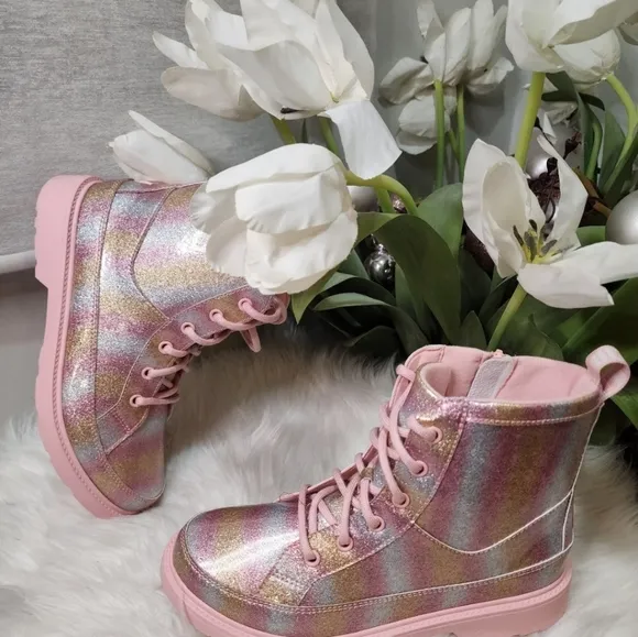 Ugg Robley Rainbow Glitter Big Kid boots size6 new