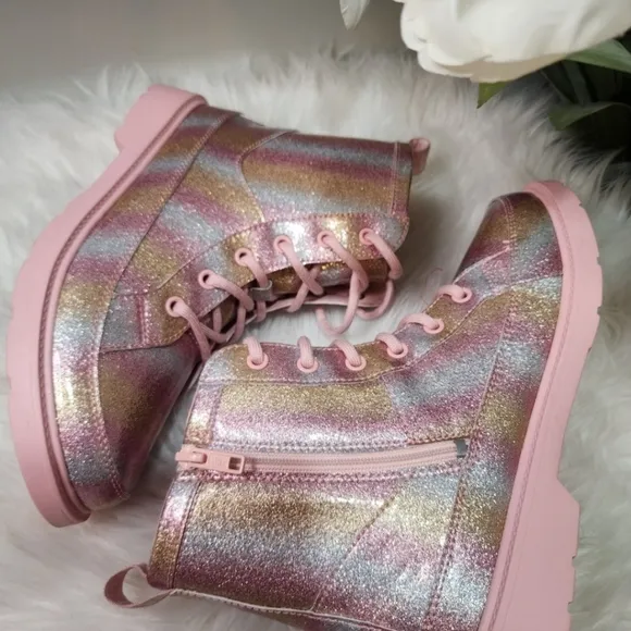 Ugg Robley Rainbow Glitter Big Kid boots size6 new