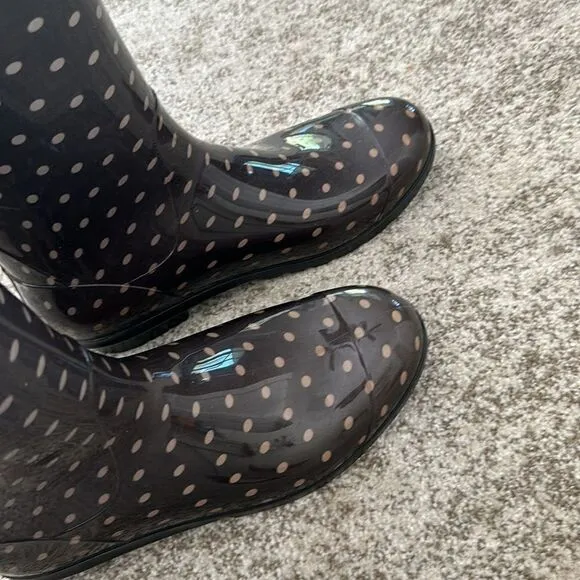 Ugg Shoes Ugg Australia Shaye Charcoal Polka Dot Tall Rubber Rain 11
