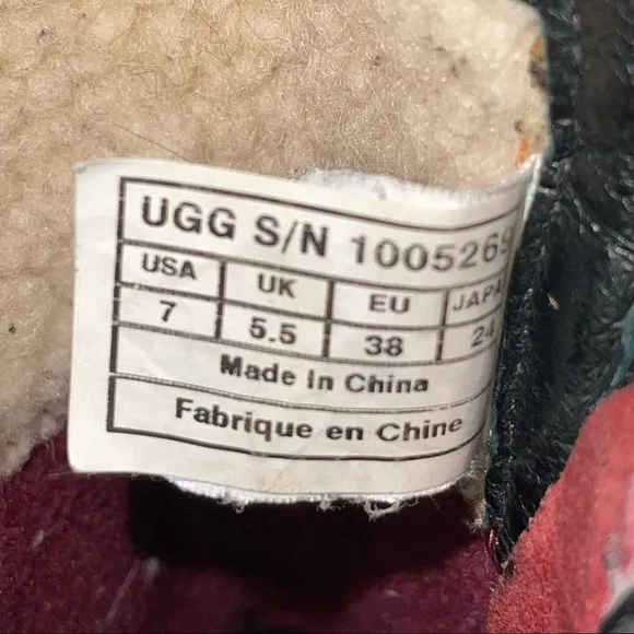 UGG Simmens Waterproof Leather  Woman Shoes Size 7