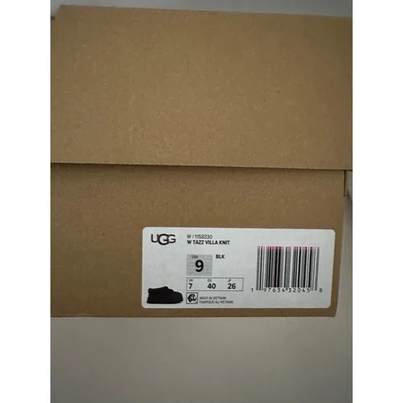 UGG TAZZ VILLA KNIT WOMEN BOOTS BLACK US 9 NEW IN BOX