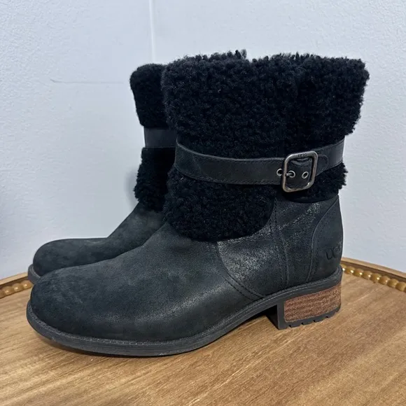 UGG‎ Women Blayre II Shearling GenuineCuff Suede Boots