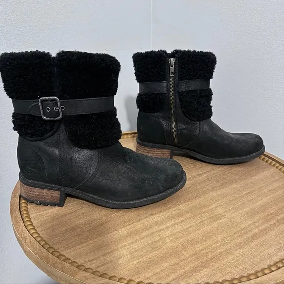 UGG‎ Women Blayre II Shearling GenuineCuff Suede Boots