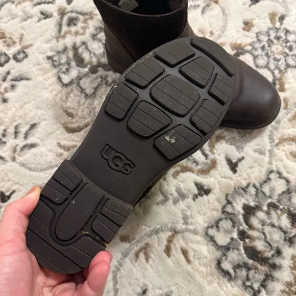 UGG Women’s Harrison Zip Brown Suede Ankle Boots