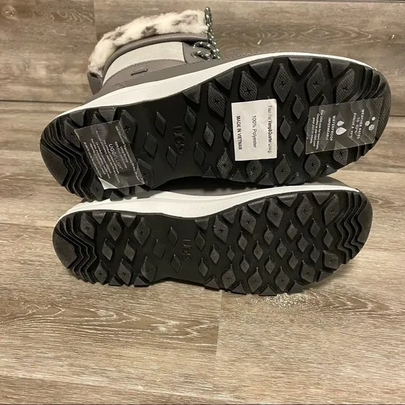 UGG | Zaylee Leopard Waterproof Charcoal Snow Boots NEW
