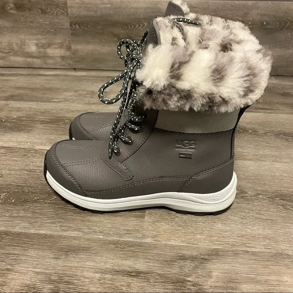 UGG | Zaylee Leopard Waterproof Charcoal Snow Boots NEW