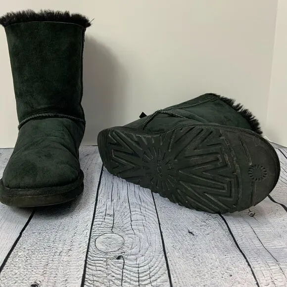 UGG Australia black bow tie boots