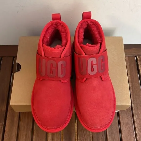UGG Neumel II Graphic Boots Red USA Women Size 7/UK 5/EU 38