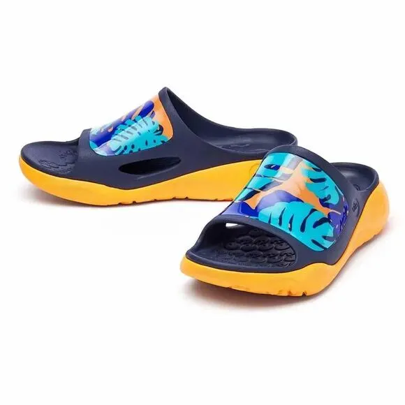 UIN Men's Sandals Beach Summer Casual Comfort Slippers(PALM TREE)New No Box