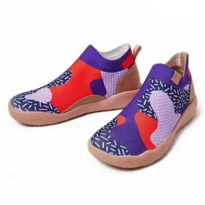UIN Women's Shoes High Top Knitted Boots Sneaker (Endless Purple Pursuit)