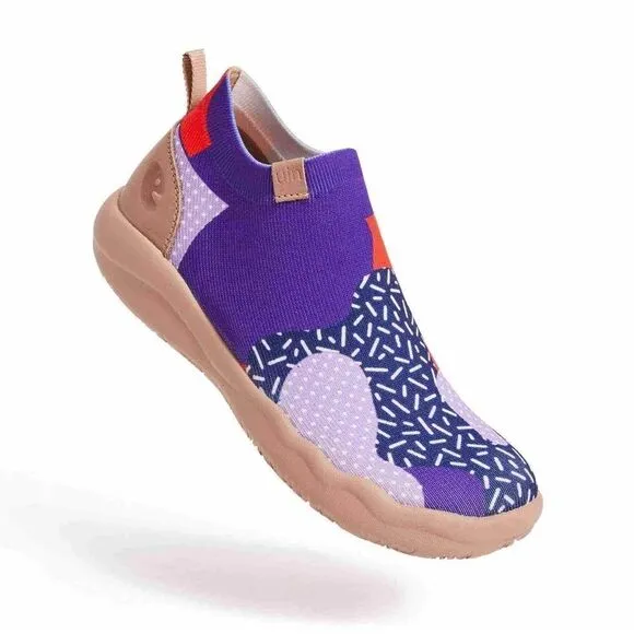 UIN Women's Shoes High Top Knitted Boots Sneaker (Endless Purple Pursuit)